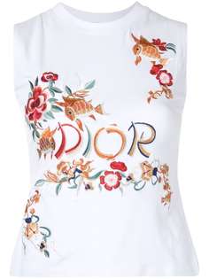 Christian Dior укороченный топ с логотипом