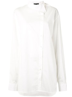 Ann Demeulemeester рубашка с асимметричной воротником