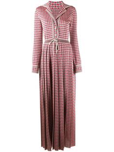 Gucci платье макси Quadro G из ткани ламе