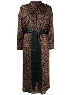 8pm платье-рубашка с леопардовым принтом