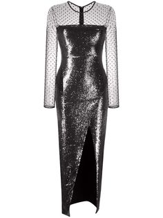 Balmain платье с эффектом металлик