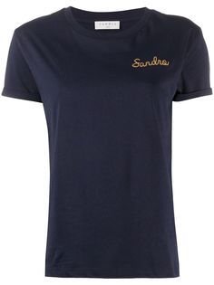 Sandro Paris футболка с короткими рукавами и вышитым логотипом