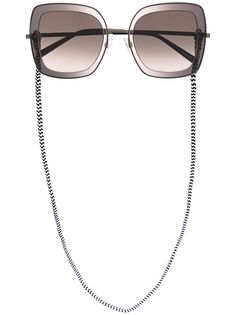 MISSONI EYEWEAR солнцезащитные очки в массивной оправе с градиентными линзами