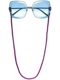 MISSONI EYEWEAR солнцезащитные очки в массивной оправе с градиентными линзами