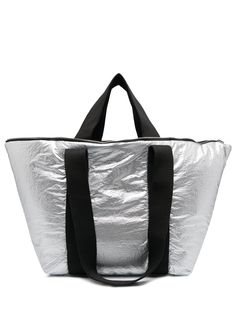 AllSaints объемная сумка на плечо с эффектом металлик