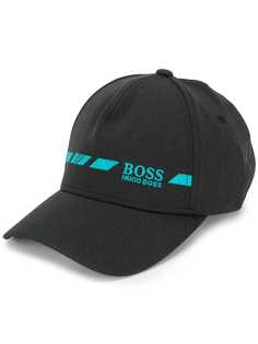 BOSS меланжевая бейсболка с вышитым логотипом