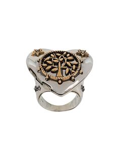 Alexander McQueen кольцо с декором в форме сердца