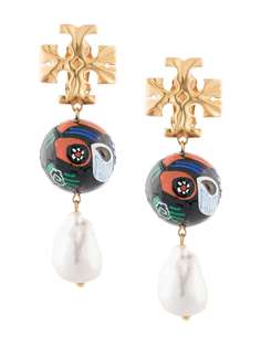 Tory Burch серьги-подвески Roxanne с жемчугом