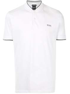 BOSS рубашка поло с короткими рукавами и логотипом
