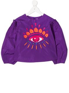 Kenzo Kids рубашка с графичным принтом