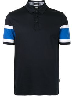 BOSS рубашка поло с отделкой в полоску