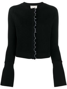 3.1 Phillip Lim WOOL RIBBED CARDIGAN W TULIP SLVS