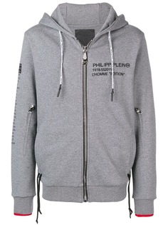 Philipp Plein худи на молнии с изображением черепа