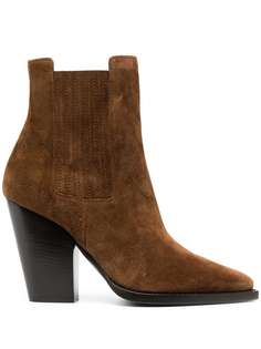Saint Laurent ботильоны Theo на массивном каблуке