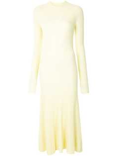 Dion Lee расклешенное платье миди с длинными рукавами