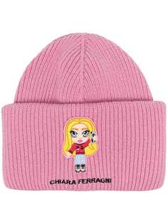 Chiara Ferragni шапка бини с вышитым логотипом