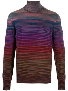 Missoni полосатый джемпер с отделкой в рубчик