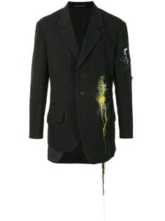 Yohji Yamamoto пиджак с декоративной строчкой