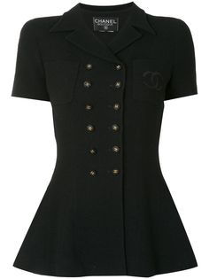 Chanel Pre-Owned двубортная блузка с баской