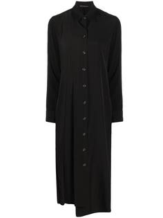 Yohji Yamamoto платье-рубашка с вырезом