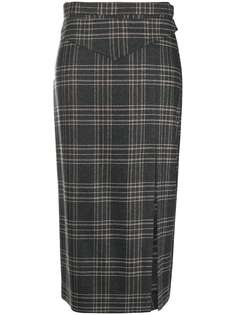 RedValentino юбка миди в клетку