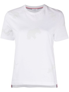 Thom Browne футболка с короткими рукавами и анималистичным принтом