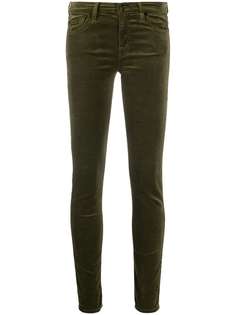 7 For All Mankind бархатные брюки скинни с заниженной талией