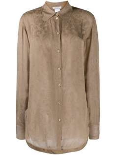 Nina Ricci удлиненная жаккардовая рубашка с цветочным узором