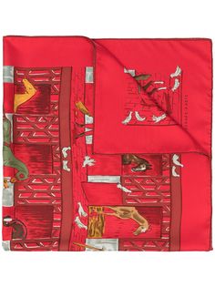Hermès платок с принтом