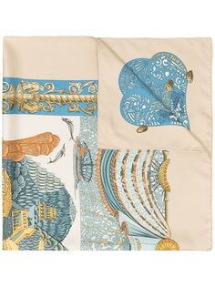 Hermès платок с принтом