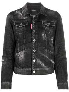 Dsquared2 джинсовая куртка с эффектом потертости