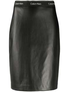 Calvin Klein юбка-карандаш из искусственной кожи