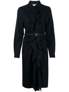 Max Mara платье-рубашка с оборками