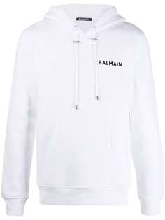 Balmain худи с фактурным логотипом