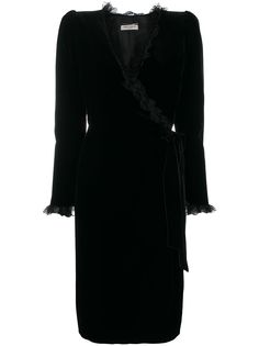 Saint Laurent платье с кружевом