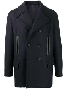 Salvatore Ferragamo двубортное пальто с карманами