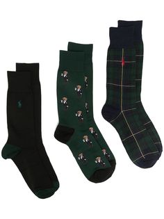 Polo Ralph Lauren three-pack embroidered logo socks
