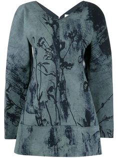 Jil Sander блузка с цветочным принтом