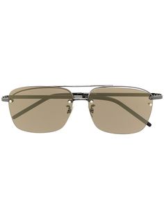 Saint Laurent Eyewear солнцезащитные очки в квадратной оправе с логотипом