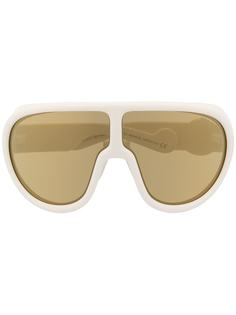 Moncler Eyewear солнцезащитные очки-маска с зеркальными линзами