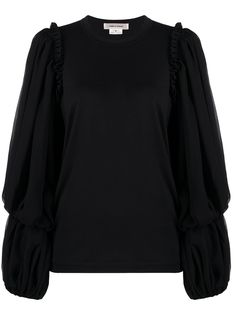 Comme Des Garçons bell-sleeve wool top