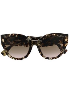 Fendi Eyewear солнцезащитные очки Roma с принтом FF