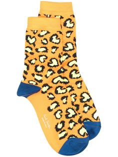 Paul Smith leopard-intarsia socks