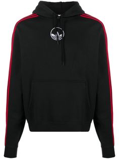 adidas logo print drawstring hoodie