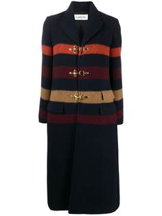 LANVIN полосатое пальто с пряжками