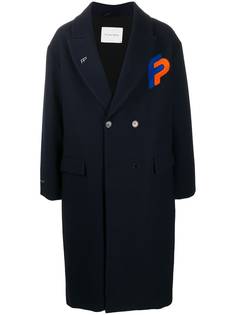 Filling Pieces двубортное пальто с нашивкой-логотипом