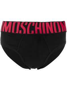 Moschino трусы-брифы с логотипом на поясе