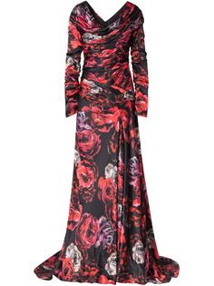 Dolce & Gabbana вечернее платье с цветочным принтом