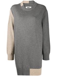 MM6 Maison Margiela платье вязки интарсия с нашивками на локтях