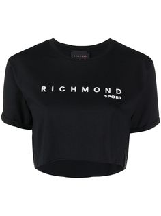 John Richmond укороченная футболка с логотипом